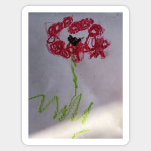 Poppy (done by granddaughter age 4) Sticker